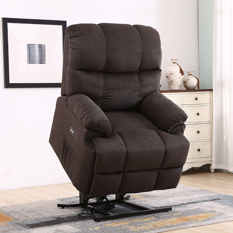 7244 Mótar Ardaithe Chiúin M&M Lámhleabhar Suathaireacht Recliner SofaWith Agus Feidhm Teasa